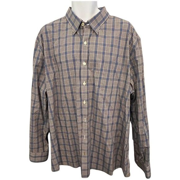 Enro Blue and Brown Casual Button Down. Size XXXL - Picture 2 of 6